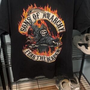Black Short Sleeve Tee with Bold Graphic Design